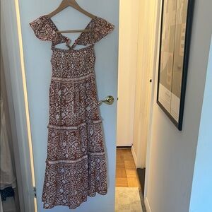 Floral Brown Maxi Dress by Celobella